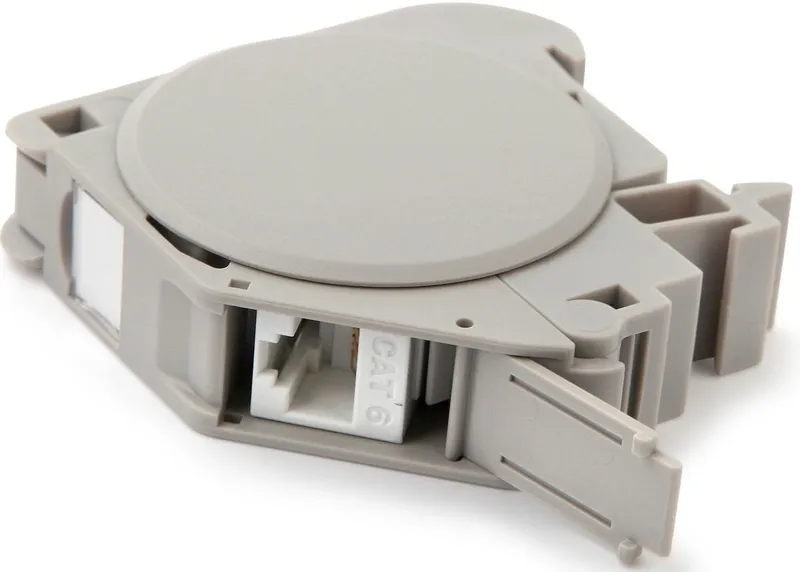 Крепление Hyperline FP-IE-DIN-KJ-1A-GY (упак.:1шт) 1м