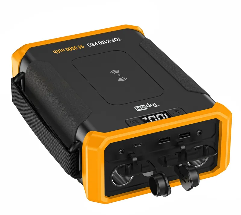 Мобильный аккумулятор TopON TOP-X100Pro 96000mAh 180W 5A беспров.зар. черный/желтый (103098)