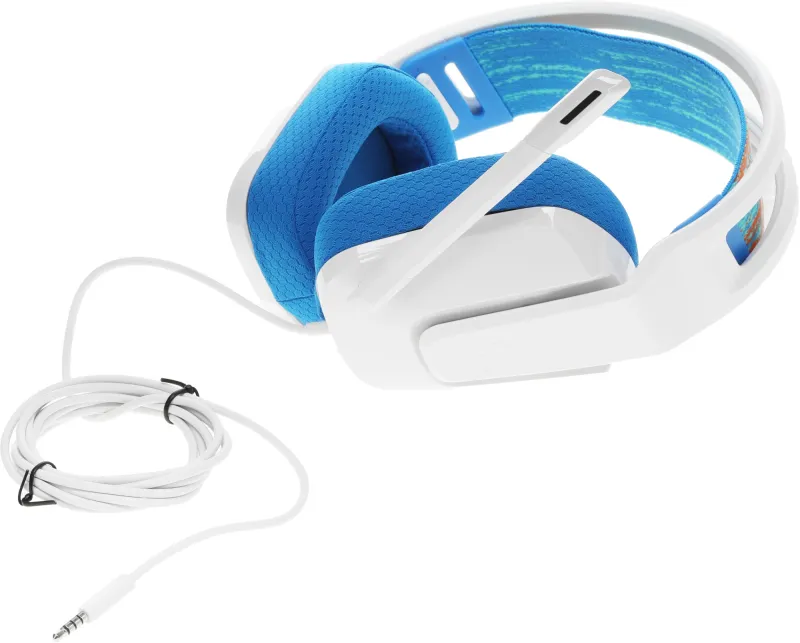 Наушники с микрофоном Logitech G335 белый/голубой 2м накладные оголовье (981-001018)