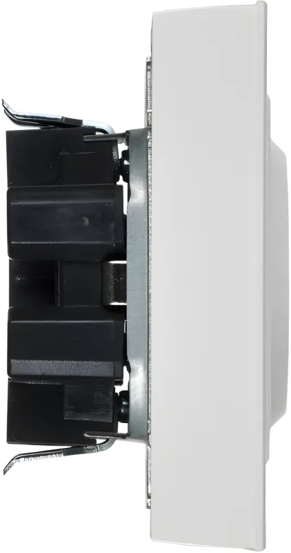 Розетка силов. IEK Brite РСш12-3-БрБ BR-R24-16-K01-F 2розет. двойн. скрыт. зазем. штор. IP20 белый (упак.:1шт)