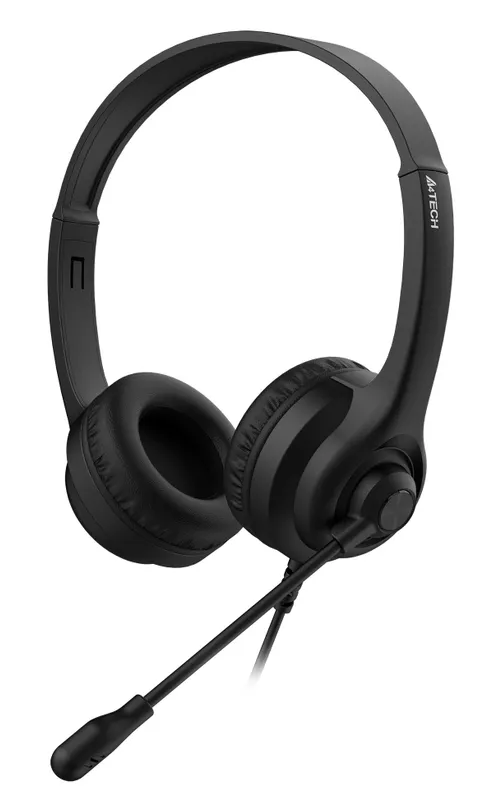 Наушники с микрофоном A4Tech HU-8 черный 2м накладные USB оголовье