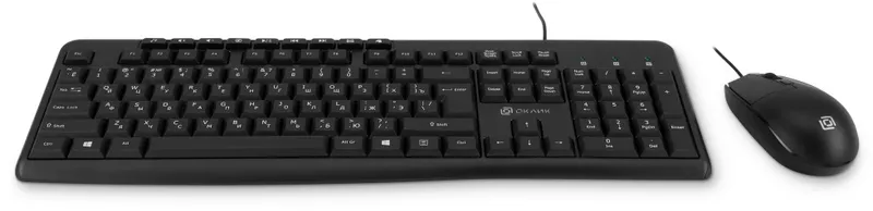 Клавиатура + мышь Оклик S650 клав:черный мышь:черный USB Multimedia (1875246)