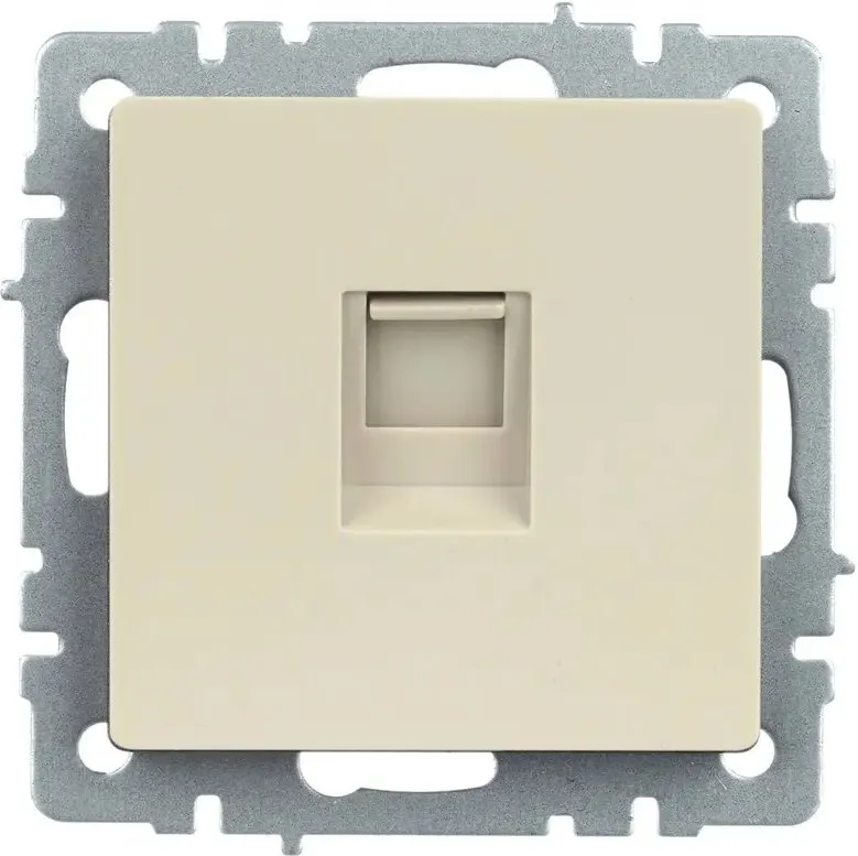 Розетка комп. IEK Brite РК10-БрКр BR-K10-1-K10 одинар. скрыт. штор. IP20 бежевый (упак.:1шт)