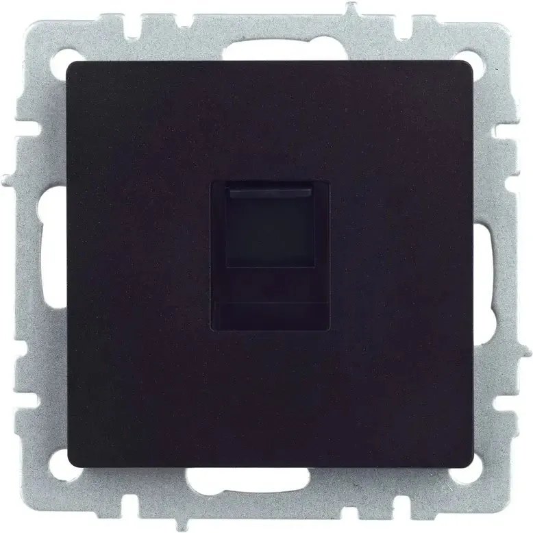 Розетка комп. IEK Brite РК10-БрЧ BR-K10-1-K02 одинар. скрыт. штор. IP20 черный (упак.:1шт)