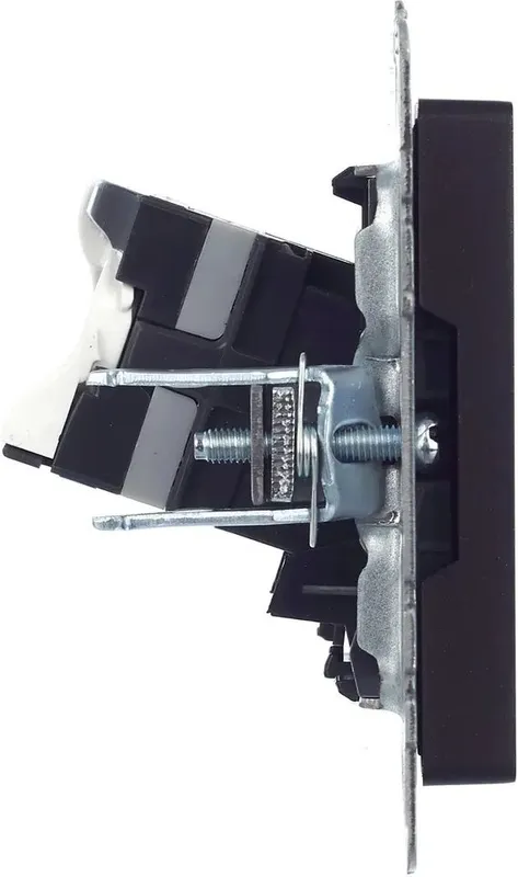 Розетка комп. IEK Brite РК10-БрЧ BR-K10-1-K02 одинар. скрыт. штор. IP20 черный (упак.:1шт)
