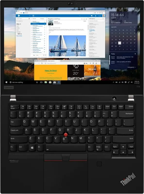 Ноутбук Lenovo ThinkPad T14 G2 Core i5 1135G7 8Gb SSD256Gb Intel Iris Xe graphics 14" IPS FHD (1920x1080)/ENGKBD Windows 10 Pro 64 black WiFi BT Cam (20W000T9US)