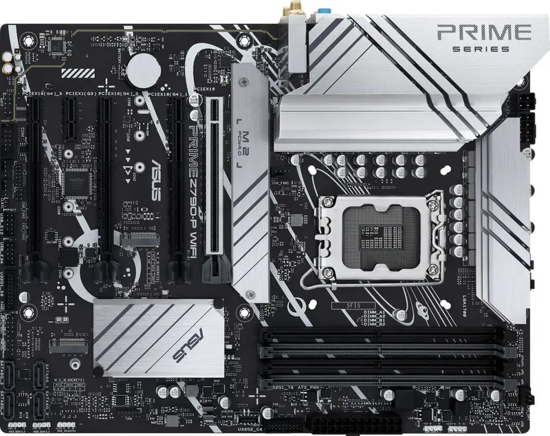 Материнская плата ASUS PRIME Z790-P WIFI, LGA1700, Z790, 4*DDR5, DP+HDMI, SATA3 + RAID, Audio, Gb LAN, USB 3.2, USB 2.0, COM*1 header (w/o cable), ATX; 90MB1CJ0-M0EAY0