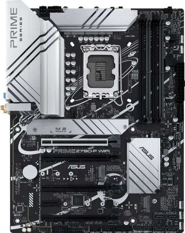 Материнская плата ASUS PRIME Z790-P WIFI, LGA1700, Z790, 4*DDR5, DP+HDMI, SATA3 + RAID, Audio, Gb LAN, USB 3.2, USB 2.0, COM*1 header (w/o cable), ATX; 90MB1CJ0-M0EAY0