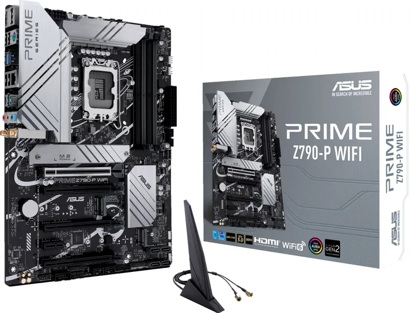 Материнская плата ASUS PRIME Z790-P WIFI, LGA1700, Z790, 4*DDR5, DP+HDMI, SATA3 + RAID, Audio, Gb LAN, USB 3.2, USB 2.0, COM*1 header (w/o cable), ATX; 90MB1CJ0-M0EAY0