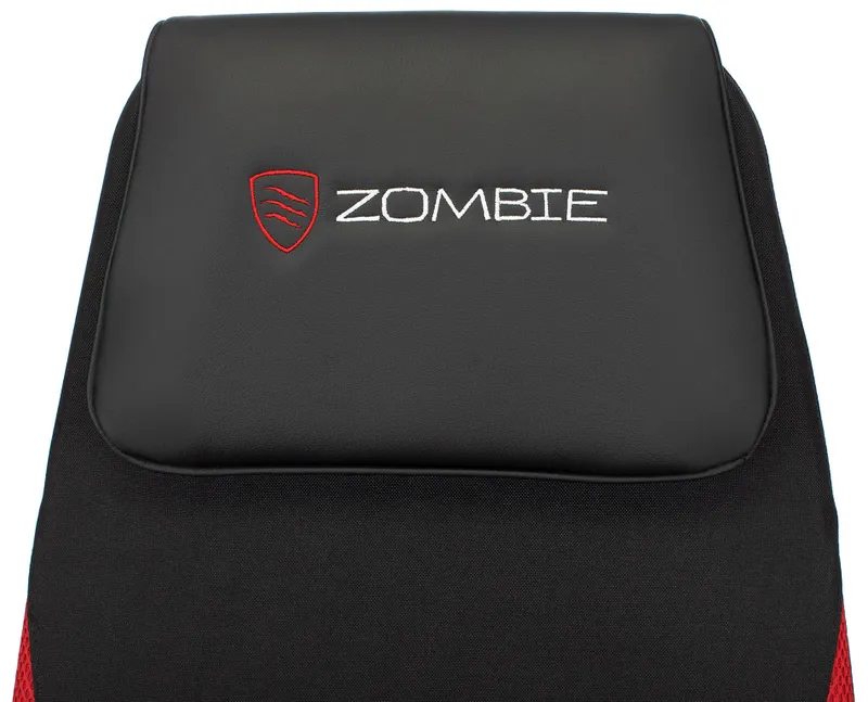 Кресло игровое Zombie ONE черный/красный сиденье черный с подголов. крестов. металл
