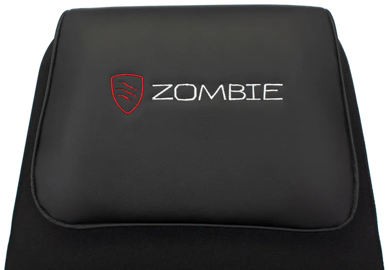 Кресло игровое Zombie ONE черный с подголов. крестов. металл