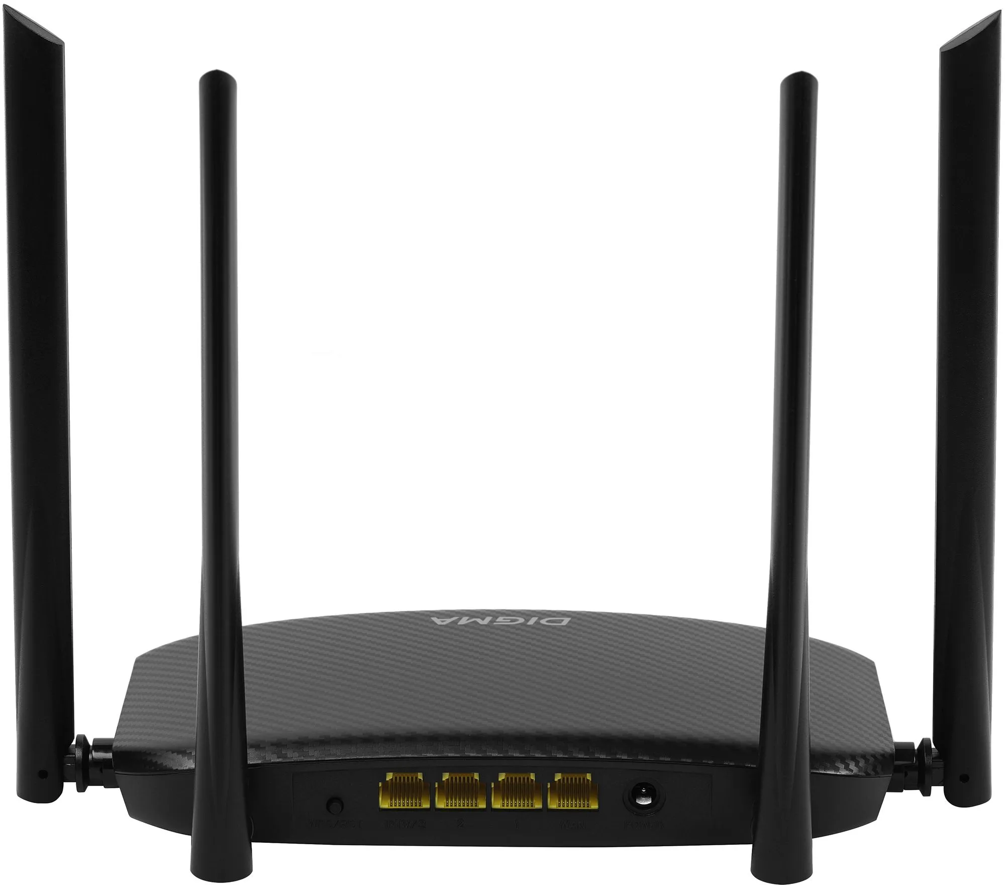 Роутер беспроводной Digma DWR-AC1201 AC1200 10/100BASE-TX черный (упак.:1шт)