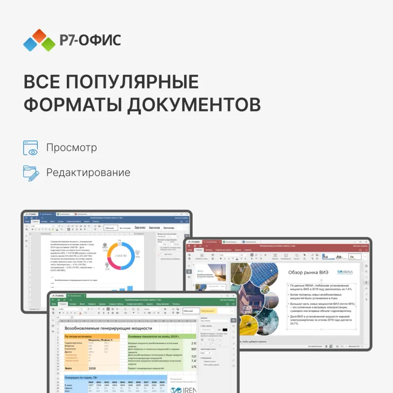 Р7-Офис Для бизнеса лицензия на 1 год, на 15 пользователей.