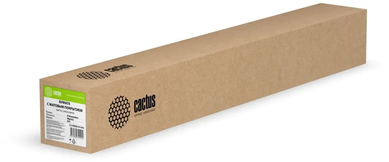 Бумага Cactus CS-PM90-91445 36"(A0) 914мм-45м/90г/м2/белый CIE155% матовое универсальная (с покрытием) втулка:50.8мм (2") (упак.:1рул)