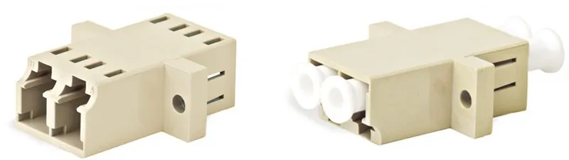 Адаптер Hyperline FA-P11Z-DLC/DLC-N/WH-BG проходн.LC дупл. 50/125 OM2 бежевый (упак.:1шт)