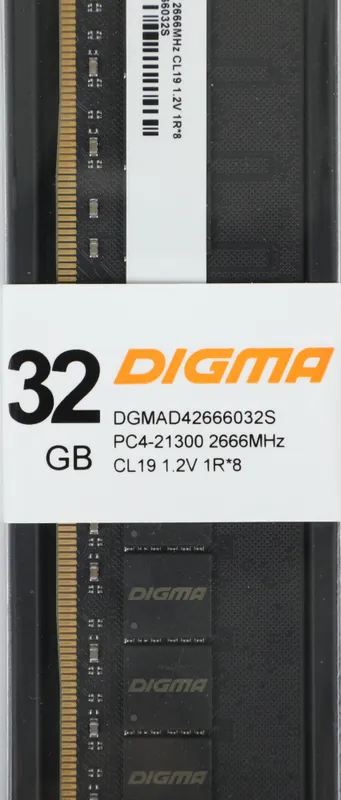 Память DDR4 32Gb 2666MHz Digma DGMAD42666032S RTL PC4-21300 CL19 DIMM 288-pin 1.2В single rank Ret