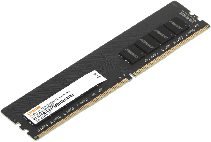 Память DDR4 32Gb 2666MHz Digma DGMAD42666032S RTL PC4-21300 CL19 DIMM 288-pin 1.2В single rank Ret