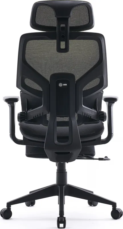 Кресло Cactus CS-CHR-MC01-LGNBK салатовый сиденье черный сетка/ткань с подголов. крестов. пластик подст.для ног