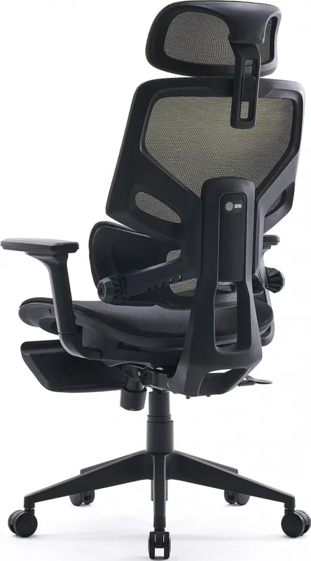 Кресло Cactus CS-CHR-MC01-LGNBK салатовый сиденье черный сетка/ткань с подголов. крестов. пластик подст.для ног