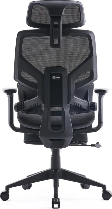 Кресло Cactus CS-CHR-MC01-BLBK синий сиденье черный сетка/ткань с подголов. крестов. пластик подст.для ног