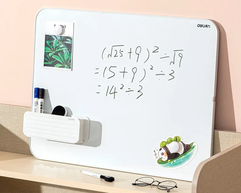 Доска магнитно-маркерная Deli 50026 лак серебристый 60x90см пластик/металл