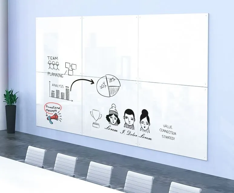 Доска стеклянная Deli 50045 белый 90x120см стекло 4 магнита/2 маркера/стиратель