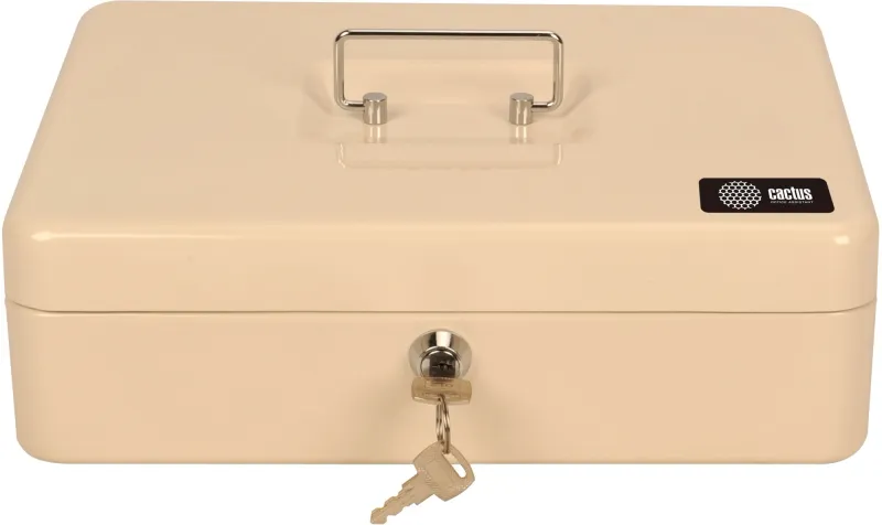 Ящик для денег Cactus CS-CB-004WT 90x300x240 бежевый металл