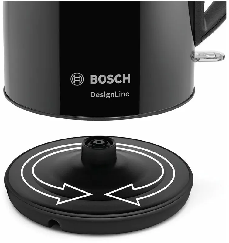 Чайник электрический Bosch TWK3P423 1.7л. 2400Вт черный (корпус: нержавеющая сталь)