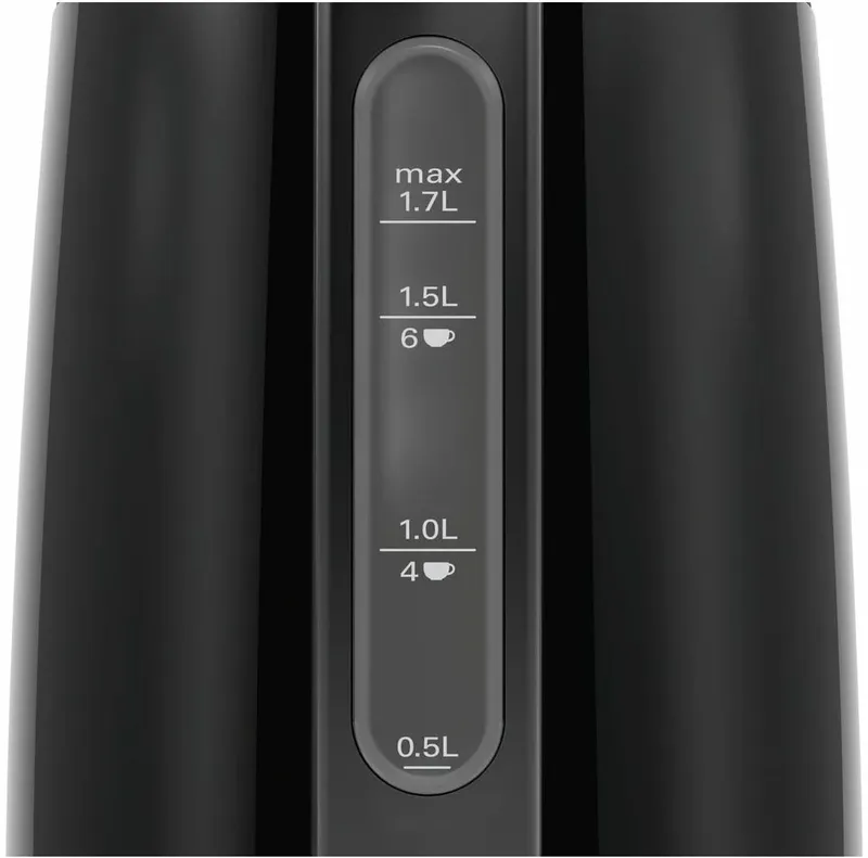 Чайник электрический Bosch TWK3P423 1.7л. 2400Вт черный (корпус: нержавеющая сталь)