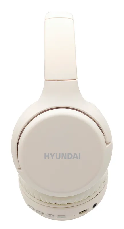 Гарнитура накладные Hyundai H-HP101 белый беспроводные bluetooth оголовье