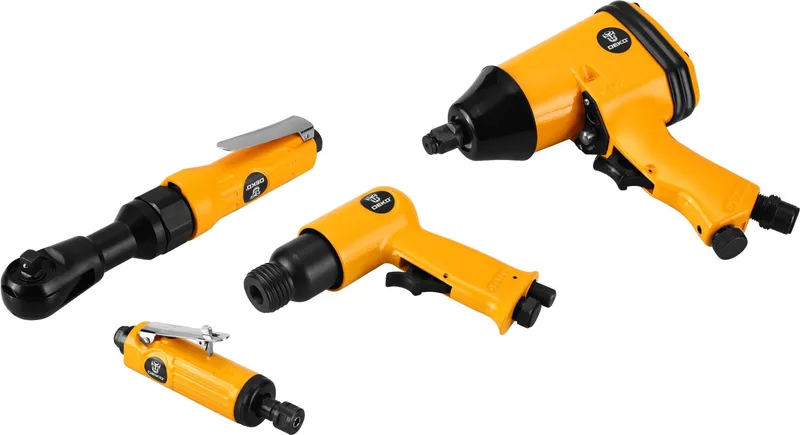 Набор пневмоинструментов Deko Premium компл.:34 предмета 113л/мин желтый/черный (кейс в комплекте)