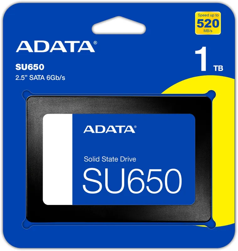 Твердотельный накопитель ADATA SU650 2.5" SATA 960GB 520/450 RETAIL