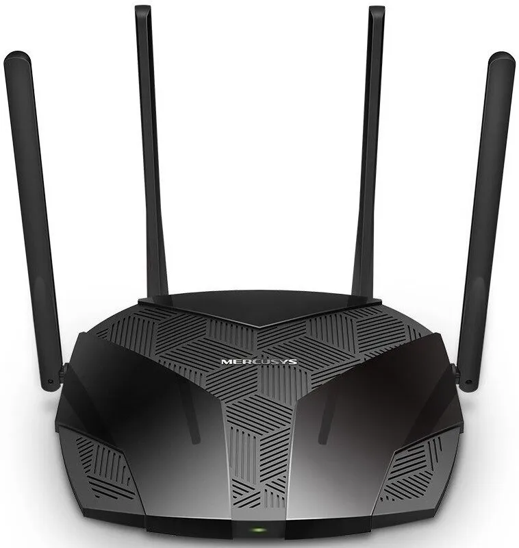 MERCUSYS AX3000 Двухдиапазонный Wi-Fi 6 роутер, до 574 Мбит/с на 2,4 ГГц + до 2402 Мбит/с на 5 ГГц,  4 фиксированные внешние антенны, 3 гигабитных порта LAN, 1 гигабитный порт WAN