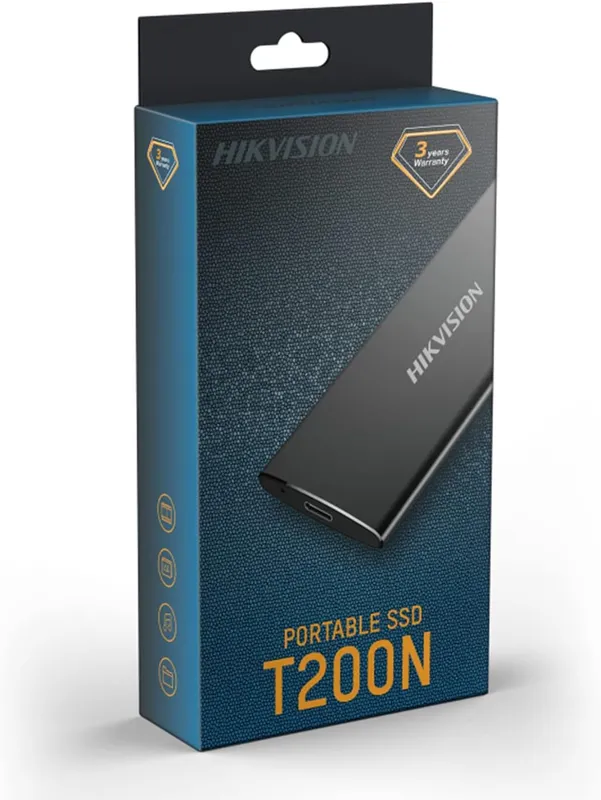 Накопитель SSD Hikvision USB-C 128Gb HS-ESSD-T200N 128G HS-ESSD-T200N 128G Hiksemi 1.8" черный