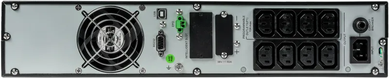 Systeme Electric Smart-Save Online SRT, 1500VA/1500W, On-Line, Extended-run, Rack 2U(Tower convertible), LCD, Out: 8xC13, SNMP Intelligent Slot, USB, RS-232