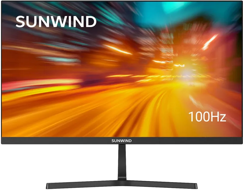Монитор SunWind 27" SM-27FI221 черный IPS LED 5ms 16:9 HDMI M/M матовая 300cd 178гр/178гр 1920x1080 100Hz G-Sync VGA DP FHD 4.3кг