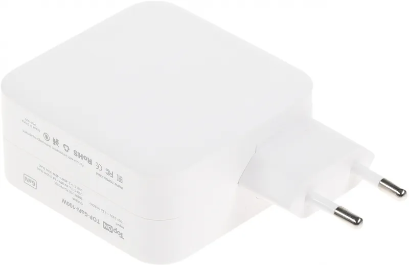 Блок питания TopON TOP-GaN-100W автоматический 100W 5V-20V 5A 2xUSB от бытовой электросети LED индикатор