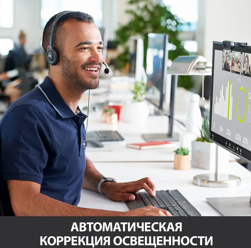 Камера Web Logitech C270 черный 0.9Mpix (1280x720) USB2.0 с микрофоном (960-000999)