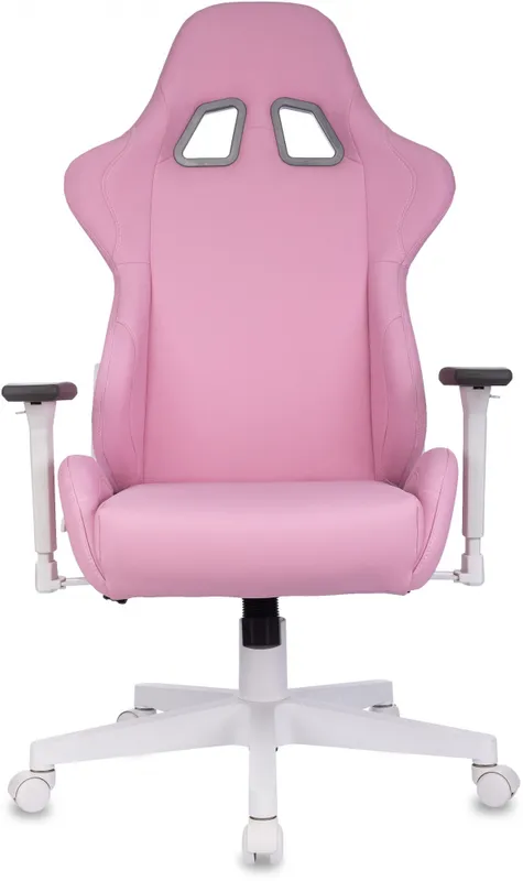 Кресло игровое Zombie Neo розовый эко.кожа крестов. пластик пластик белый