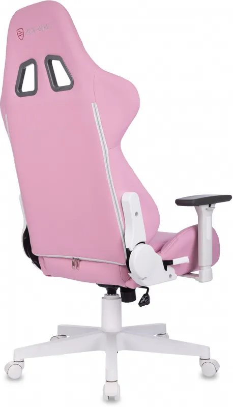 Кресло игровое Zombie Neo розовый эко.кожа крестов. пластик пластик белый