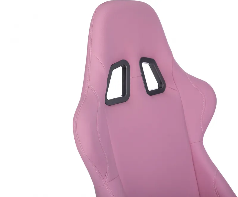 Кресло игровое Zombie Neo розовый эко.кожа крестов. пластик пластик белый