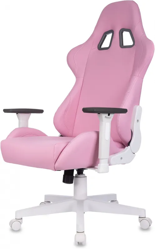 Кресло игровое Zombie Neo розовый эко.кожа крестов. пластик пластик белый