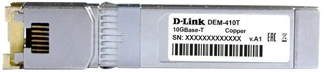 Трансивер D-Link SFP+ Transceiver, 10GBase-T, RJ45, 80M