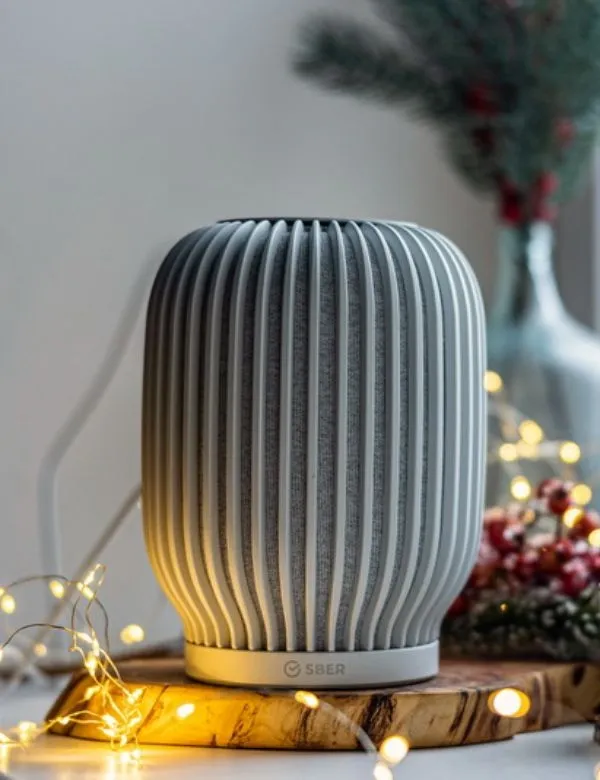 Умная колонка Sber Boom SBDV-00090 Салют серый 40W 1.0 BT/Wi-Fi (SBDV-00090S)