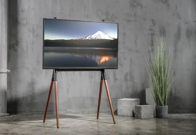 Подставка для телевизора Cactus CS-ST1247BKWN черный/орех 49"-70" макс.40кг напольный