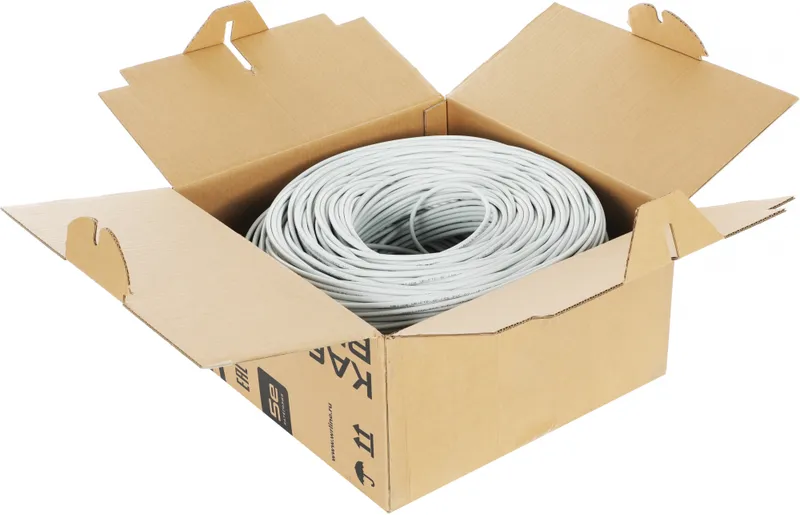 Кабель информационный WRline WR-FTP-4P-C5E-PVC-GY кат.5E F/UTP 4X2X24AWG PVC внутренний 305м серый