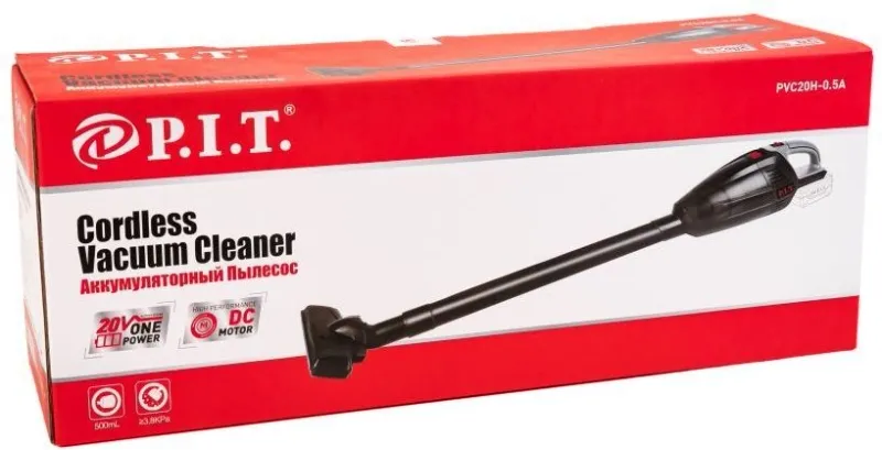 Строительный пылесос P.I.T. PVC20H-0.5A Solo (уборка: сухая) черный