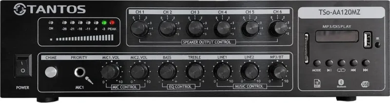 Усилитель Tantos TSo-AA120MZ 120Вт черный (00-00025063)