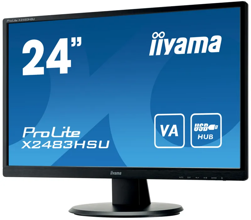 Монитор Iiyama 23.8" ProLite X2483HSU-B5 черный VA LED 16:9 HDMI M/M матовая 250cd 178гр/178гр 1920x1080 75Hz DP FHD USB 3.9кг
