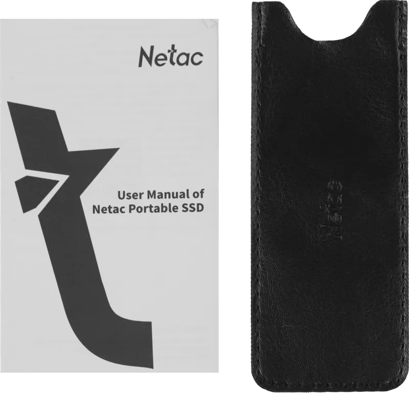 SSD накопитель Netac Z SLIM Black 1TB USB 3.2 Gen 2 Type-C External SSD, R/W up to 550MB/480MB/s,with USB-C to USB-A cable and USB-A to USB-C adapter 3Y wty